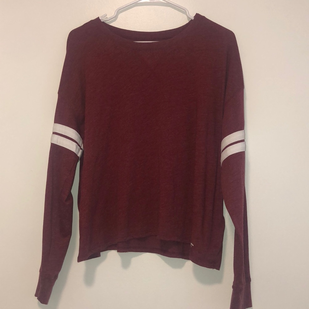 Burgundy football tee